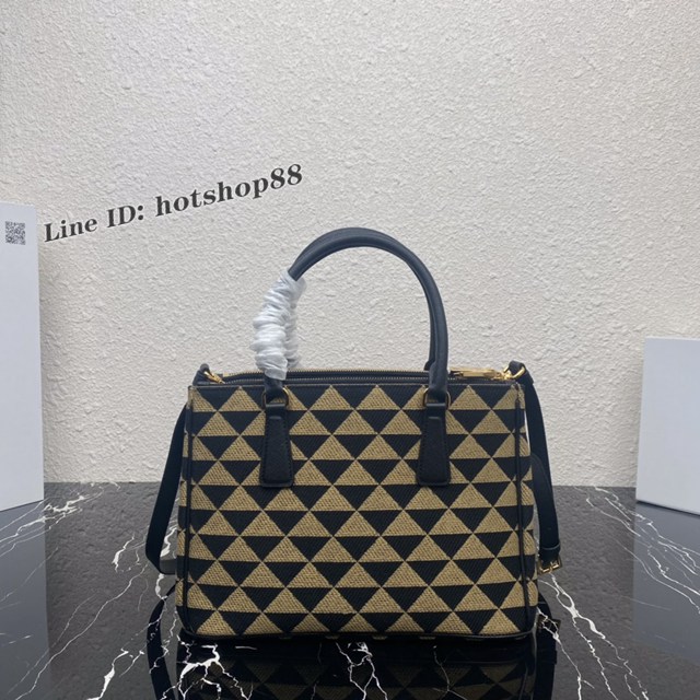 Prada專櫃新款刺繡織物包 1BA863 普拉達刺繡織物殺手包手提女包 csp1646